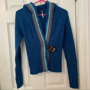 Vintage Blue Free People Sweater
